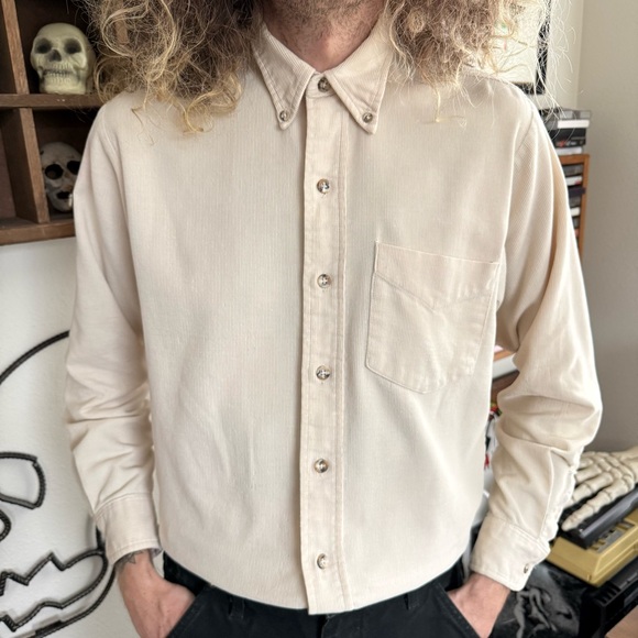 Eddie Bauer Other - 💀 SOLD 💀 Vintage 80s Eddie Bauer Pinwale Corduroy Long Sleeve Button Down ~ S